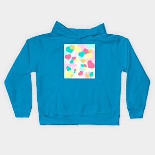 Hearts pastel gold Kids Hoodie